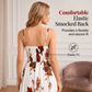 Dames maxi-jurk met print en spaghettibandjes