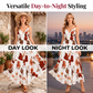 Dames maxi-jurk met print en spaghettibandjes