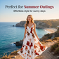 Dames maxi-jurk met print en spaghettibandjes