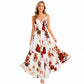 Dames maxi-jurk met print en spaghettibandjes