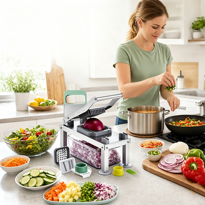 🍴Multifunctionele voedselhakker met 9 messen en opbergbakje🥙