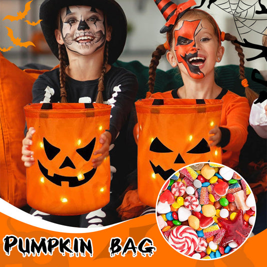 Halloween glow-in-the-dark pompoen snoep handtas