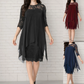 💃 FLASH SALE! 🌸 Stijlvolle Lace Jurk Met High-Low Design – Perfect Voor Feestjes, Dates & Speciale Momenten