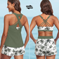 👙50% KORTING✨Tanktop, bikinitop én shorts in 1 set. Criss-cross rug, tummy control, en sneldrogende stof – jij bepaalt hoe je straalt op het strand!