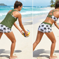 👙50% KORTING✨Tanktop, bikinitop én shorts in 1 set. Criss-cross rug, tummy control, en sneldrogende stof – jij bepaalt hoe je straalt op het strand!