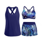 👙50% KORTING✨Tanktop, bikinitop én shorts in 1 set. Criss-cross rug, tummy control, en sneldrogende stof – jij bepaalt hoe je straalt op het strand!