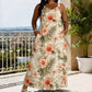 Dames plus size V-hals mouwloze maxi-jurk