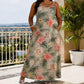 Dames plus size V-hals mouwloze maxi-jurk