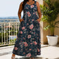 Dames plus size V-hals mouwloze maxi-jurk