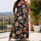 Dames plus size V-hals mouwloze maxi-jurk