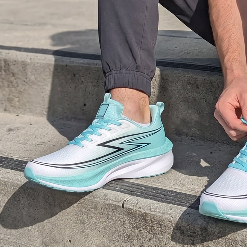 Ademende mesh sneakers met zool met demping voor outdoor en fitness