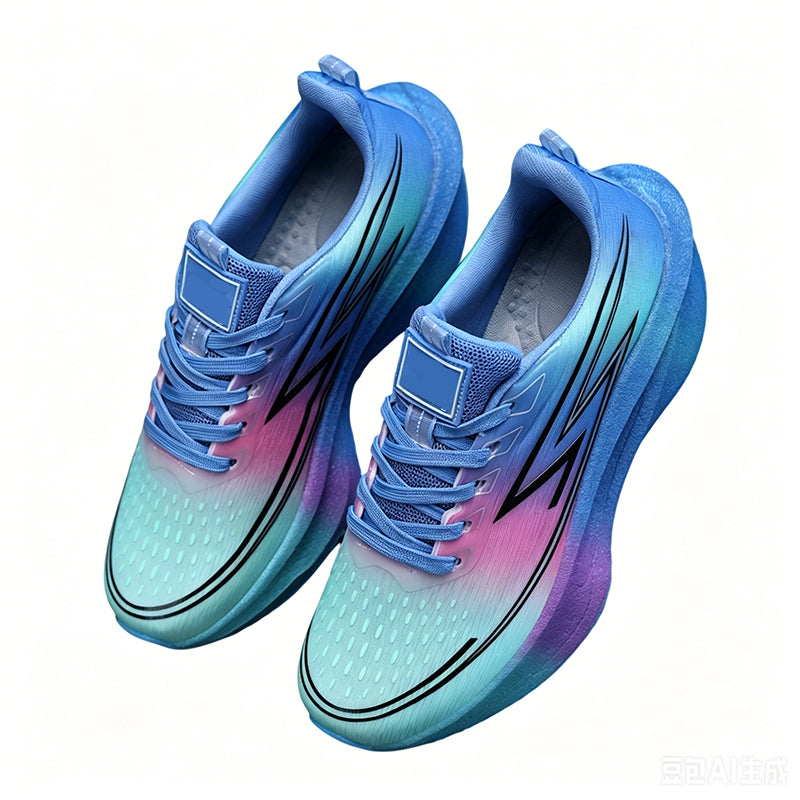 Ademende mesh sneakers met zool met demping voor outdoor en fitness