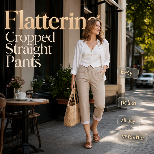 Dames casual slim fit cropped broek