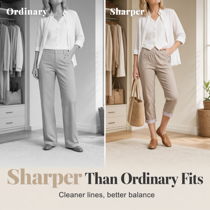 Dames casual slim fit cropped broek