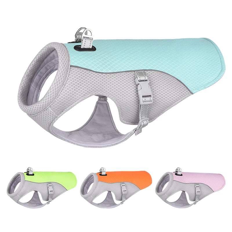Honden Koelvest™ – UV-Bescherming 70% | 3-Laags Koelstof | Zomerhitte Bescherming voor Honden