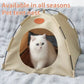 Huisdierentent Nest™ – Krasbestendig & Duurzaam | Draagbaar | Beige / Koffie / Grijs