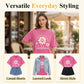 Unisex Vintage Gewassen Madeliefje Print Loose Fit T-Shirt