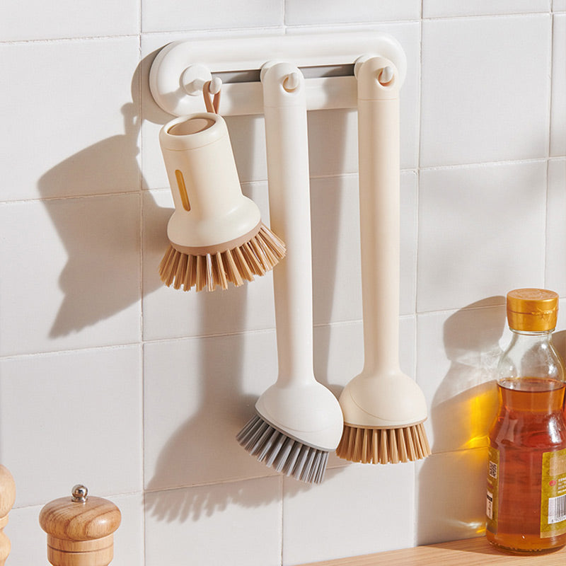 🍳 Draaibare borstelset voor hangpotten – Verstelbare hoek en lekvrij ontwerp 🧼