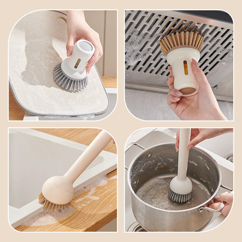 🍳 Draaibare borstelset voor hangpotten – Verstelbare hoek en lekvrij ontwerp 🧼