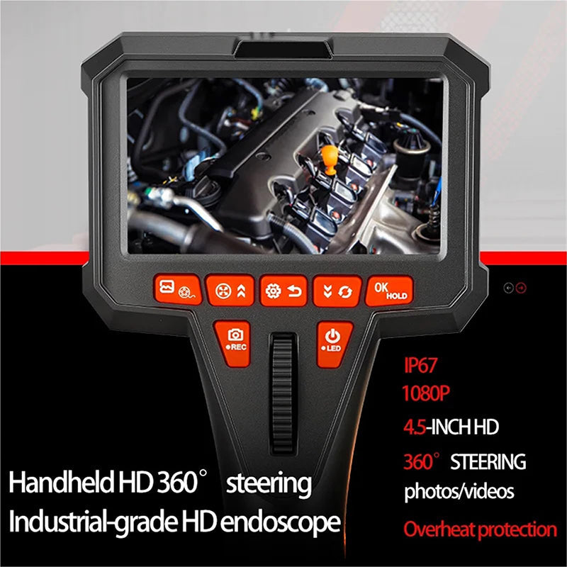 🔎 6 mm draagbare auto-endoscoop met buigbare camera