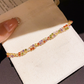 Retro Crossover Twisted Multicolor Zircon verstelbare armband voor dames