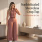 Dames mouwloze top en broek 2-delige set