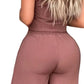 Dames mouwloze top en broek 2-delige set