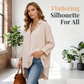 👚 TIJDELIJK 50% KORTING! 🔥 Dames casual losvallende abrikoosblouse – Lange mouw, knoopsluiting & klassieke kraag – Lichtgewicht & veelzijdig voor dagelijks gebruik of op kantoor 🌸✨👔