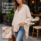 👚 TIJDELIJK 50% KORTING! 🔥 Dames casual losvallende abrikoosblouse – Lange mouw, knoopsluiting & klassieke kraag – Lichtgewicht & veelzijdig voor dagelijks gebruik of op kantoor 🌸✨👔