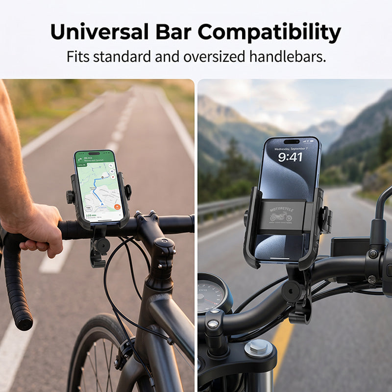 Snelsluitende fiets telefoonhouder
