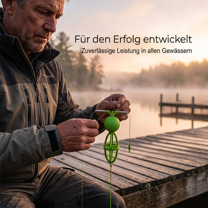 🎣 Bottom-up vissysteem met voermand – verknoopvrij, werpt ver en houdt aas perfect op de bodem.