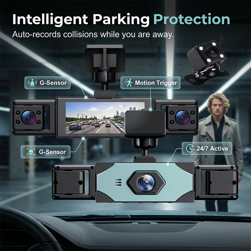 📷 360°-bescherming, 4-kanaals dashcam