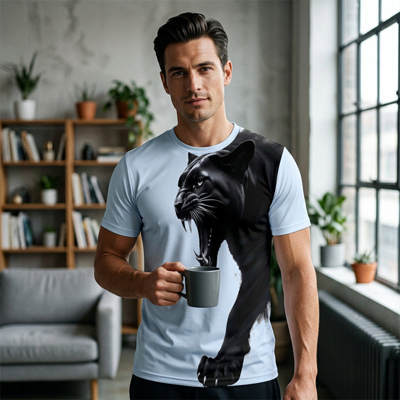 Heren Ademend Grafisch Bedrukt T-Shirt