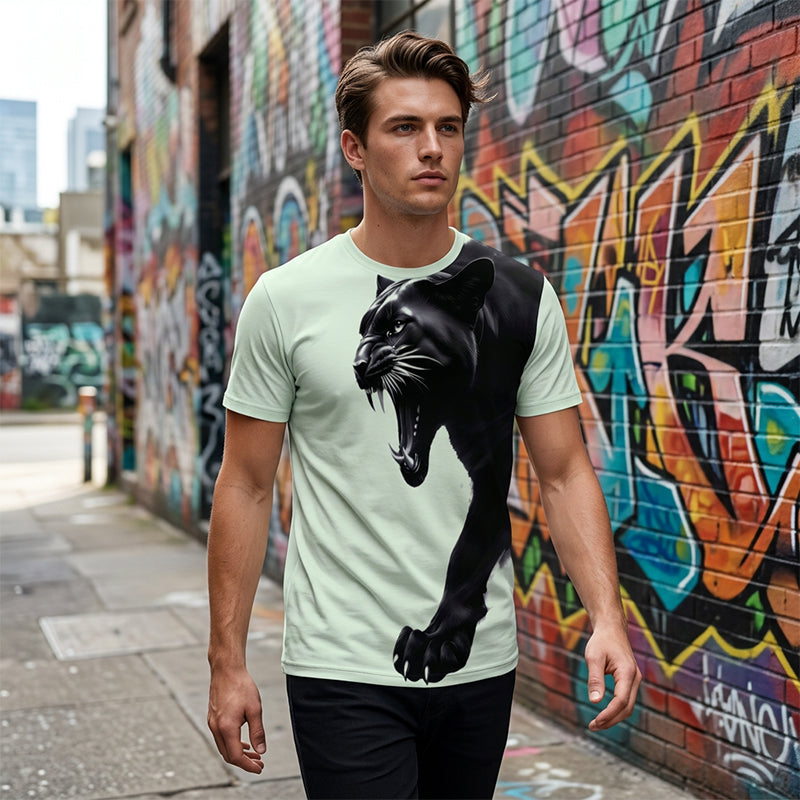 Heren Ademend Grafisch Bedrukt T-Shirt