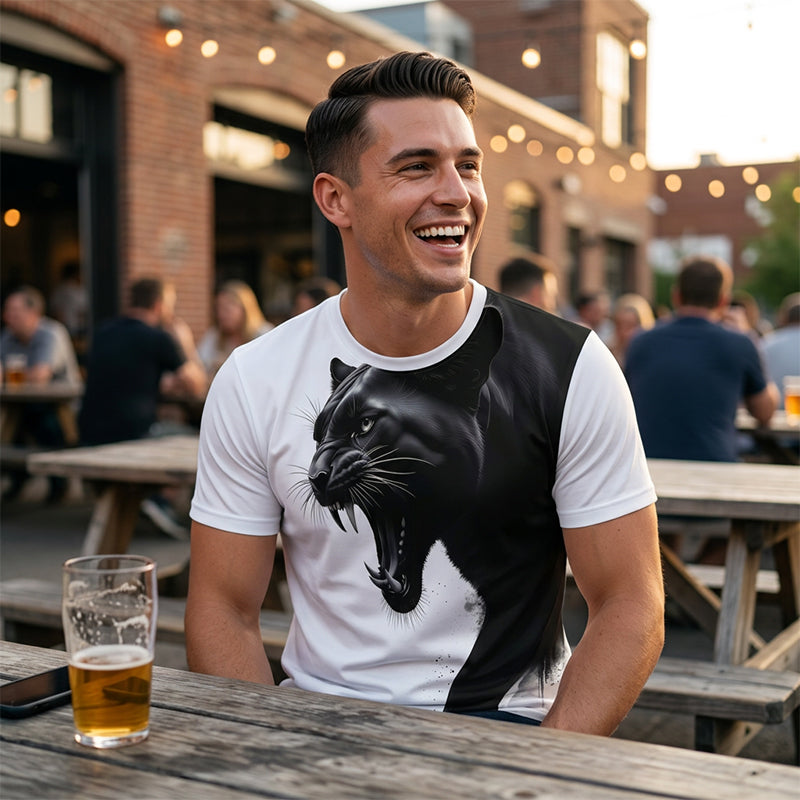 Heren Ademend Grafisch Bedrukt T-Shirt
