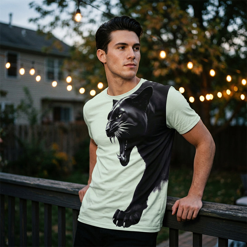 Heren Ademend Grafisch Bedrukt T-Shirt