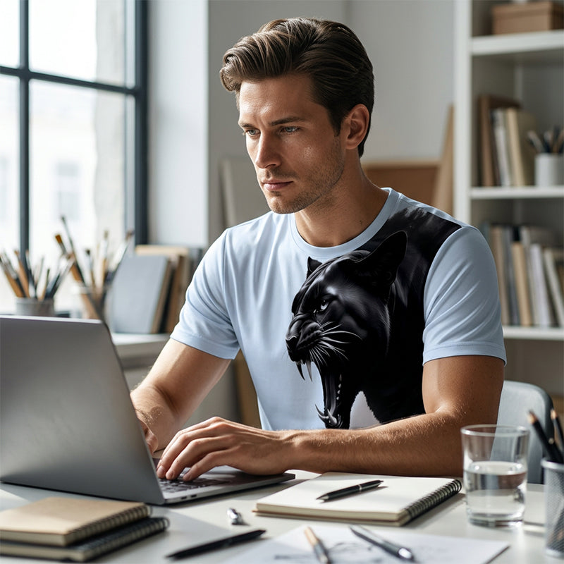 Heren Ademend Grafisch Bedrukt T-Shirt