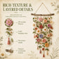 Boho Gehaakte Bloemenwanddecoratie — Handgemaakte Look, Sfeervolle Wandhanger