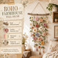 Boho Gehaakte Bloemenwanddecoratie — Handgemaakte Look, Sfeervolle Wandhanger