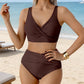 Dames high-waisted gerimpelde bikiniset