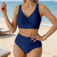 Dames high-waisted gerimpelde bikiniset