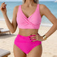 Dames high-waisted gerimpelde bikiniset