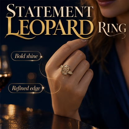Vintage Luipaardprint Ovale Ring
