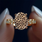 Vintage Luipaardprint Ovale Ring