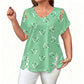 Casual T-shirt met V-hals en korte mouwen voor dames