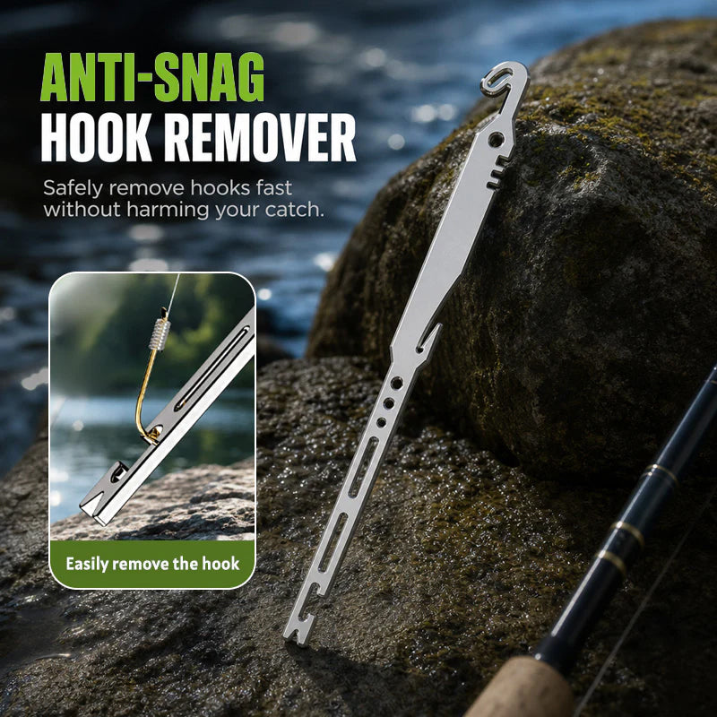 🎣 6-in-1 roestvrij stalen vistool – haakverwijderaar, knoopmaker en meer, compact en stevig.