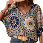 🔥Mandala Print Batwing Mouwen Top | Digitale Druk Vervaagt Niet | Relaxte & Ademende Pasvorm | Kreukvrij & Strijkvrij | Meerdere Kleuren S-2XL