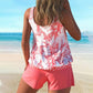 Bedrukt tankini-badpak voor dames