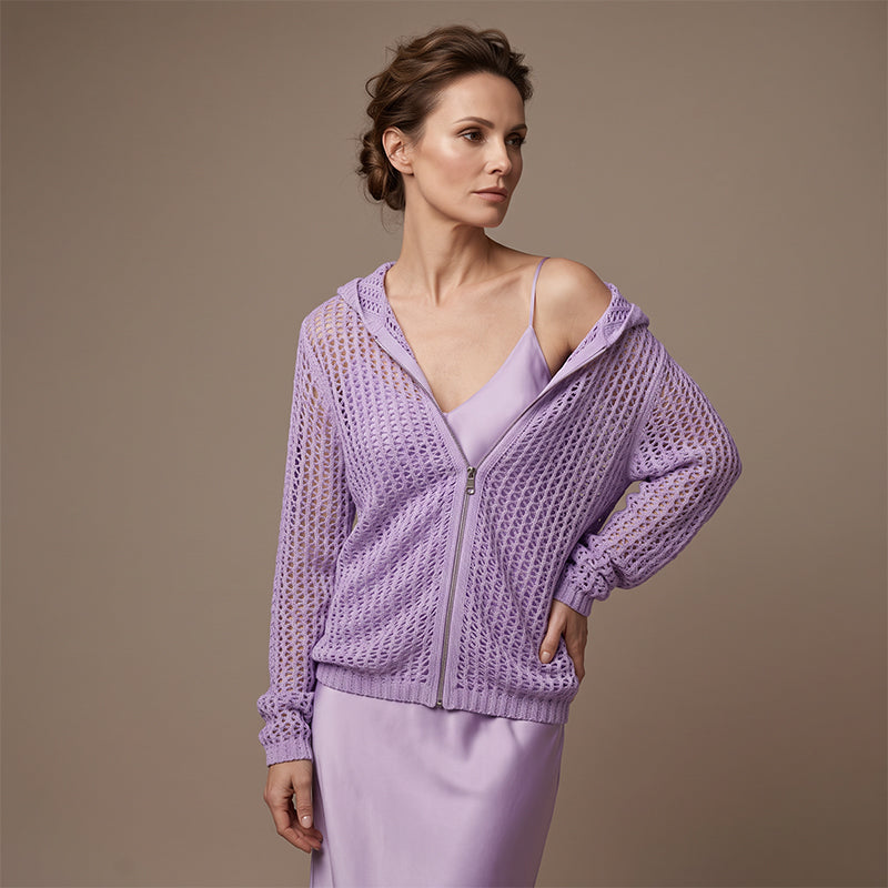 🧶 Luchtige Gebreide Rits Cardigan | Ademend Opengewerkt Design | Zomers & Veelzijdig | Maat S–2XL ✨