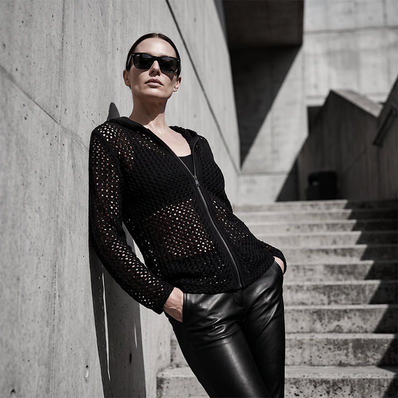 🧶 Luchtige Gebreide Rits Cardigan | Ademend Opengewerkt Design | Zomers & Veelzijdig | Maat S–2XL ✨